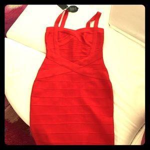 Bandage dress red. Small. New w/tags. Brand UONBOX